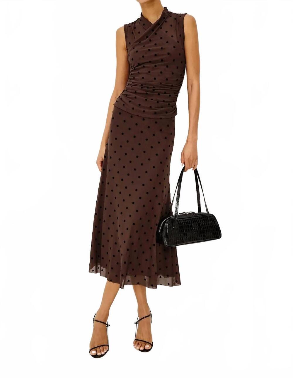 NEW RAILS women's the lauris top in choc polka dot